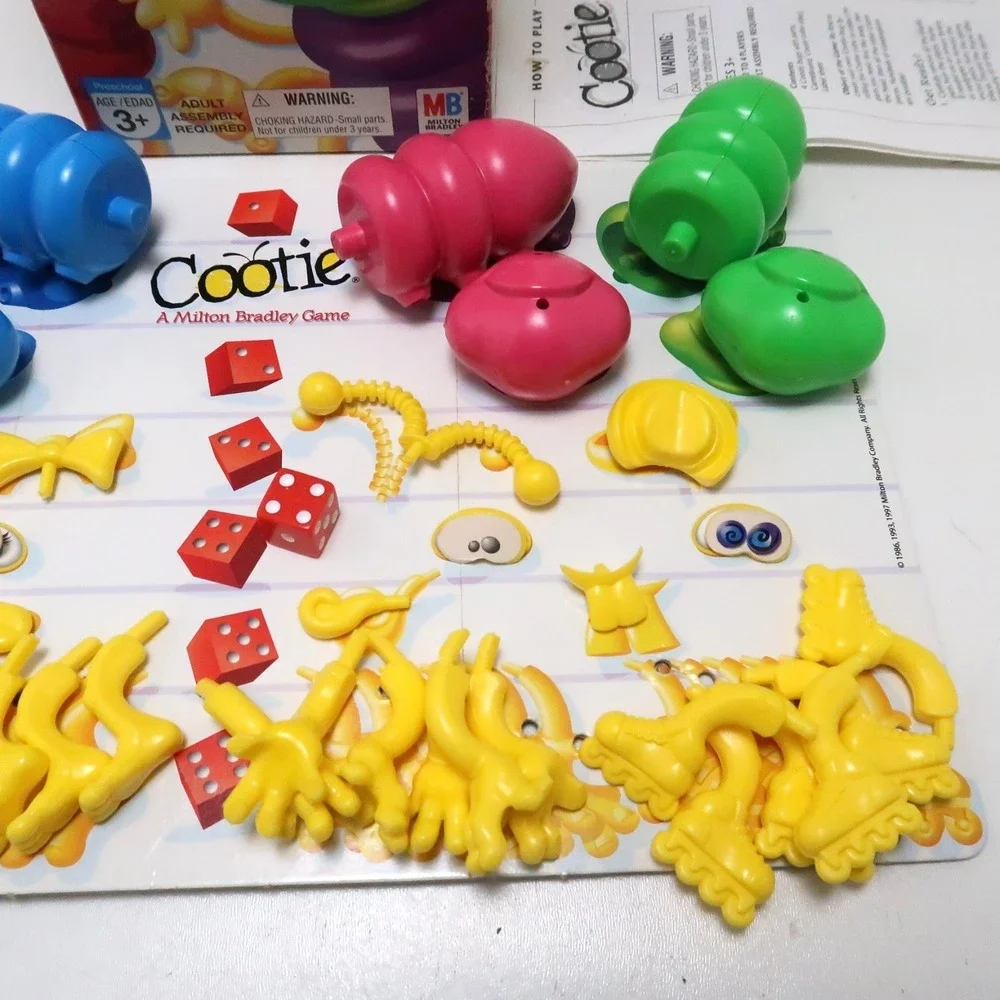 Vintage Original Cootie Game Complete Milton Bradley 1999 Kids Children's 90's